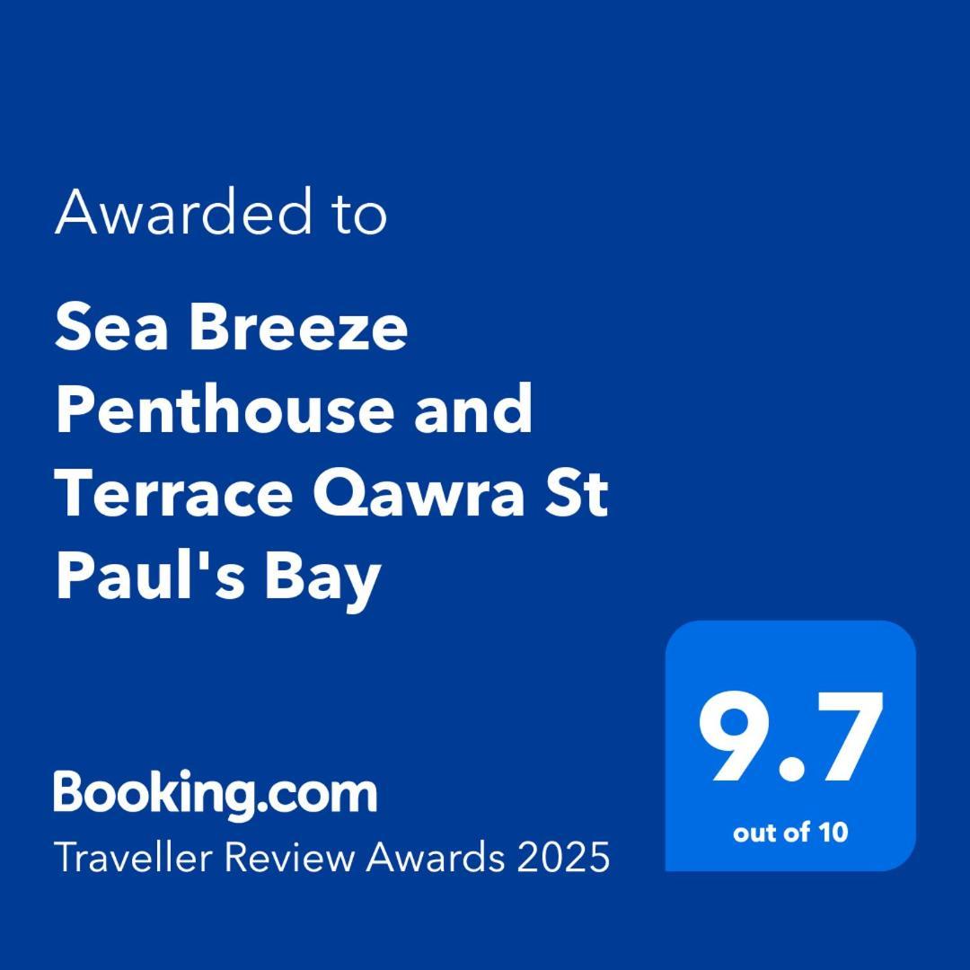 Апартаменти Sea Breeze Penthouse And Terrace Qawra St Paul'S Bay Сент-Полс-Бей Екстер'єр фото